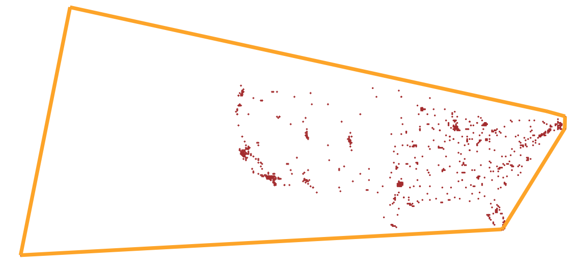 Convex Hull on Non-continental dataset