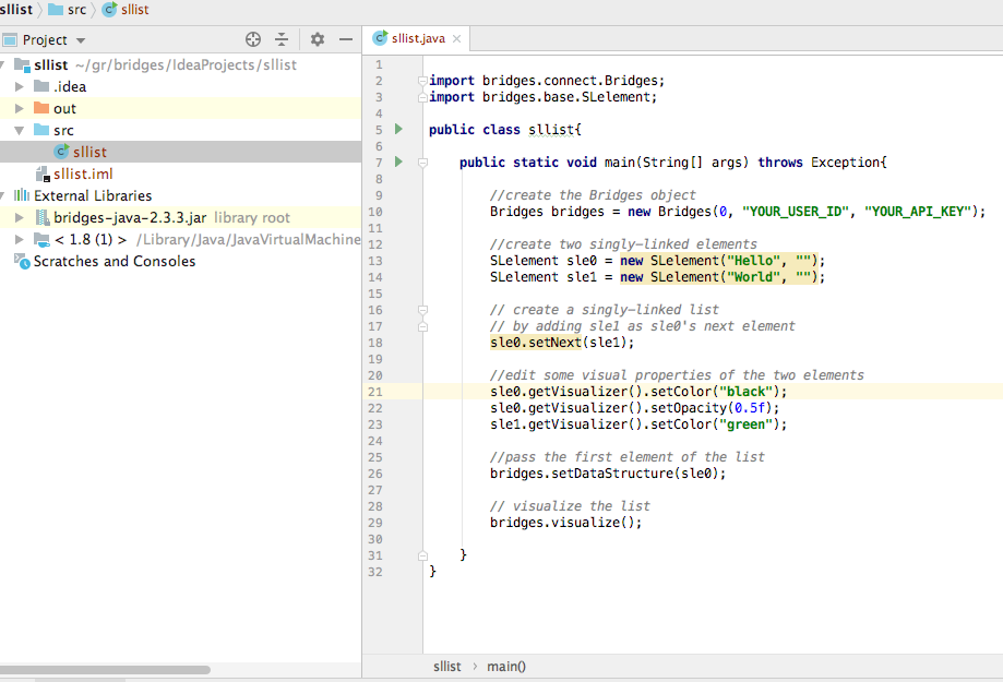 java class to create intellij key java class to create intellij key