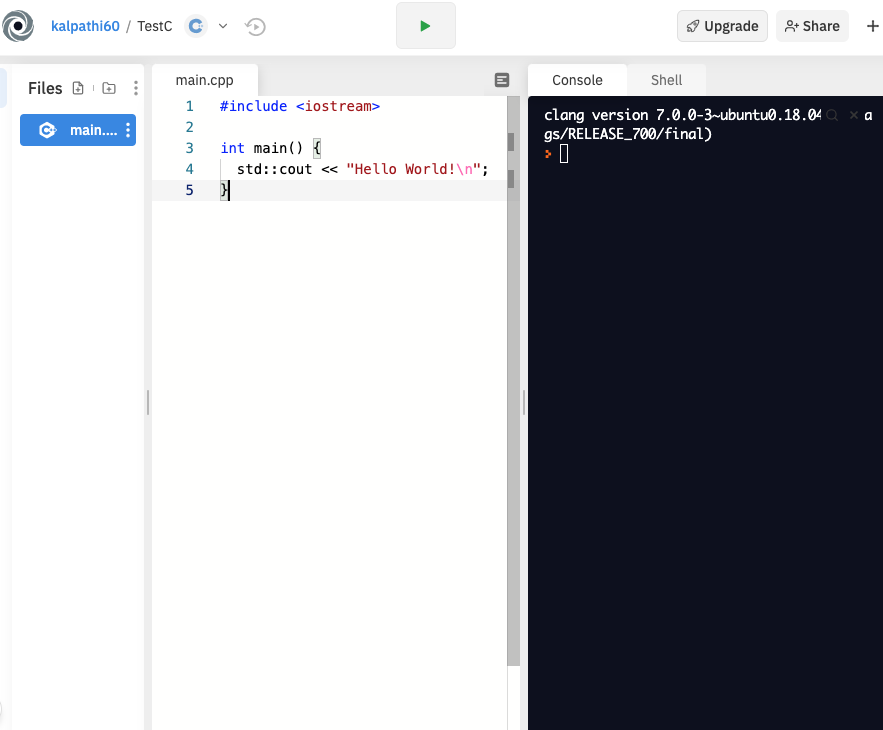 BRIDGES-C++ Setup Using Repl.it